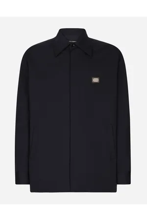 Dolce & Gabbana Hemd Aus Technischem Gewebe Mit Plakette - Mann Hemden 44
