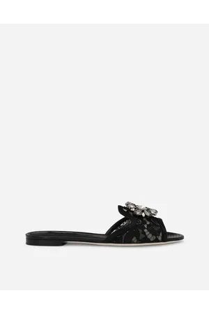 Dolce & Gabbana Pantolette Rainbow Aus Spitze Mit Brosche - Frau Pantoletten Und Mules Spitze 35