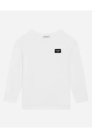 Dolce & Gabbana T-shirt Aus Jersey Mit Logoplakette - Mann T-shirts Und Sweatshirts Wei� 2 Years