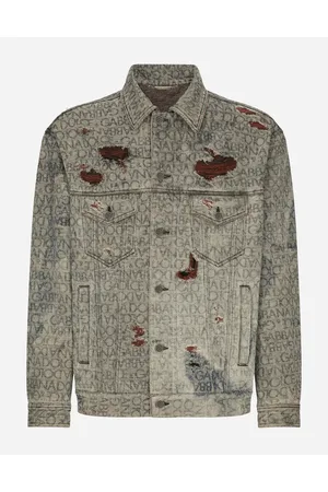 Dolce & Gabbana Jeansjacke Mit -laserlogo - Mann Jeans Mehrfarbig 48
