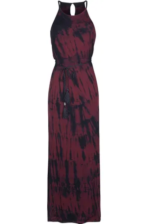 RED by EMP Batik Maxikleid Langes Kleid schwarz