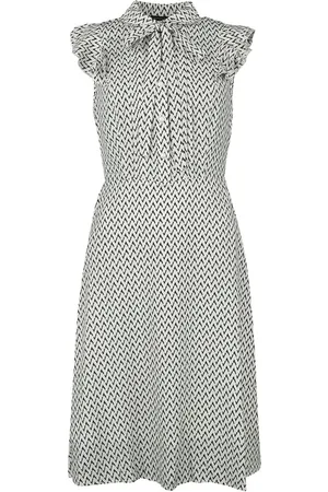 Voodoo Vixen Crepe Flare Dress Mittellanges Kleid schwarz