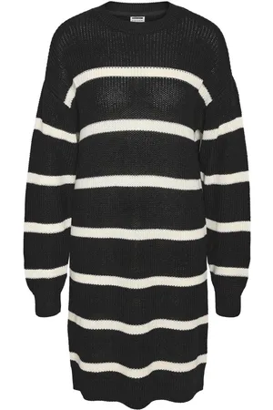 Noisy May NMMaysa L/S O-Neck Knit Dress NOOS Mittellanges Kleid weiß