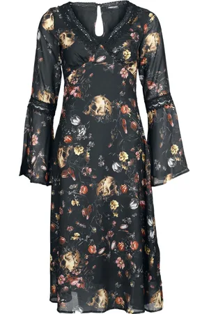 Jawbreaker Garden Of Skull Midi Chiffon Dress Mittellanges Kleid