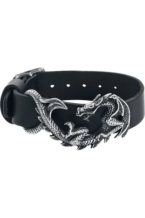 Alchemy Maelstrom Leather Wristrap Lederarmband silberfarben