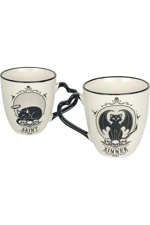 Alchemy Saint und Sinner Becher-Set Tassen-Set weiß