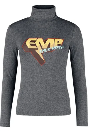 EMP Rollkragenshirt mit EMP-Print Langarmshirt