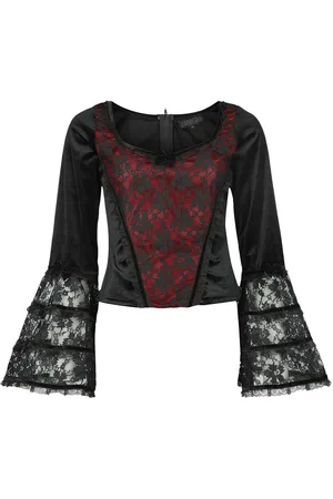 Sinister Gothic Gothic Longsleeve Langarmshirt rot