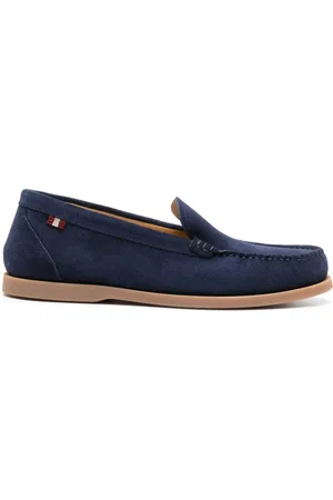 Bally Wildleder-Loafer mit Ripsbandschlaufe