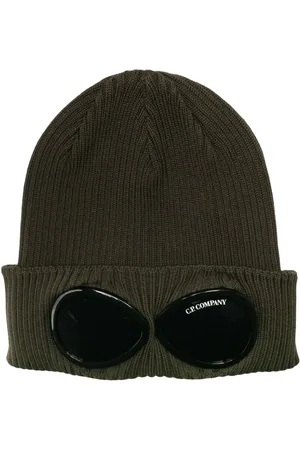 C.P. Company Gerippte Mütze mit Goggle-Detail