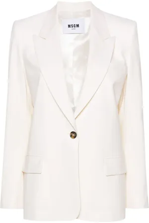 Msgm Einreihiger Blazer aus Krepp