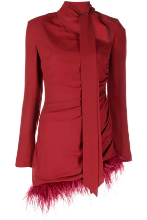 De La Vali Avenue Minikleid mit Federbesatz