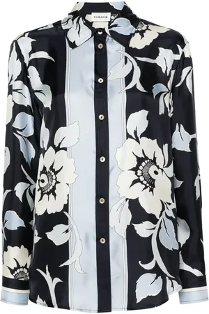 P.A.R.O.S.H. Seidenhemd mit Blumen-Print