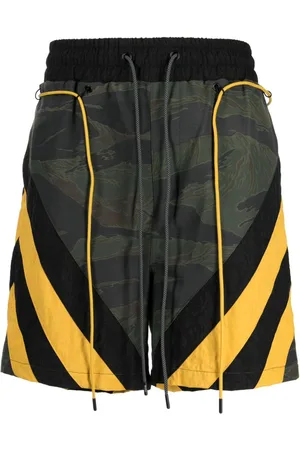 MOSTLY HEARD RARELY SEEN Gestreifte Sport-Shorts mit Camouflage-Print