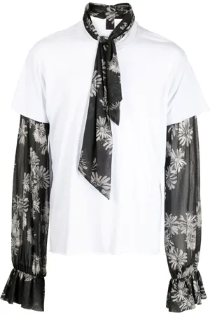 Natasha Zinko T-Shirt mit Schleifenkragen