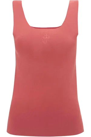 J.W.Anderson Geripptes Tanktop mit JW-Stickerei