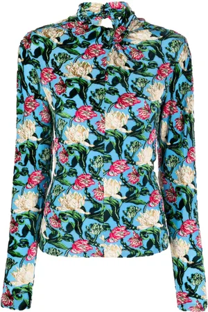 Paco rabanne Jacquard-Top mit Blumen