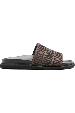 Moschino Pantoletten aus Monogramm-Jacquard