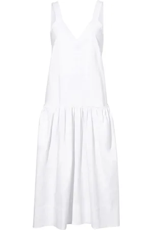 Proenza Schouler Sasha Midikleid mit V-Ausschnitt