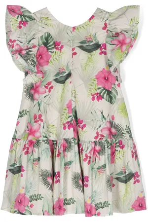 MONNALISA Ausgestelltes Kleid mit Blumen-Print