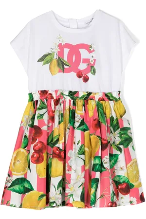 Dolce & Gabbana Ausgestelltes Kleid mit Logo-Print