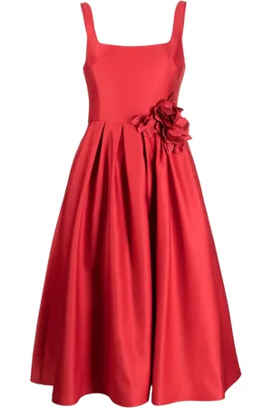 Marchesa Notte Midikleid mit Blumenmuster
