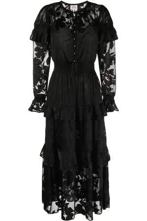 Marchesa Notte Diantha Midikleid mit Blumen-Print