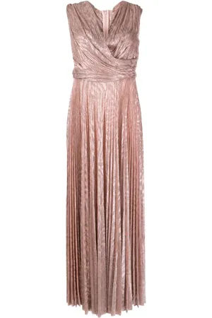 TALBOT RUNHOF Plissiertes Maxikleid aus Lurex
