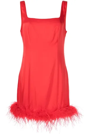 KITRI Edina Minikleid mit Federbesatz
