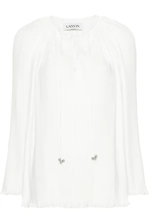 Lanvin Plissierte Bluse mit Schnürung