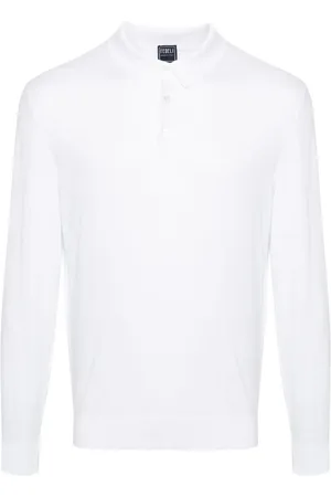 FEDELI Fein gestricktes Poloshirt