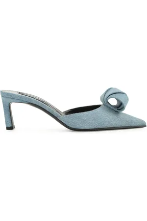 Sergio Rossi Bigoudi Denim-Mules