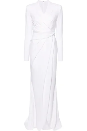 TALBOT RUNHOF Drapiertes Maxikleid aus Krepp