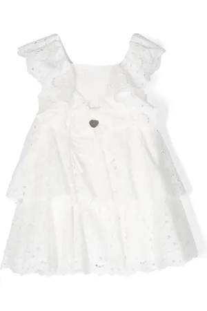 Lapin House Kleid mit Lochstickerei