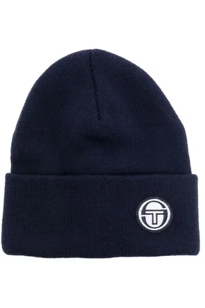 Sergio Tacchini Gerippte Beanie mit Logo-Patch