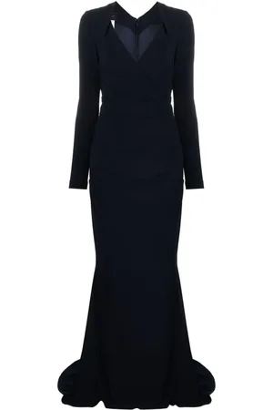 TALBOT RUNHOF Drapiertes Maxikleid aus Krepp
