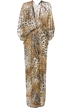 Roberto Cavalli Strandkleid mit Leoparden-Print