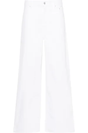 Gauchere Weite High-Rise-Jeans