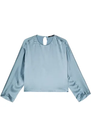 SEVENTY BY SERGIO TEGON Satinbluse mit tiefen Schultern
