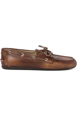 Miu Miu Loafer aus gebleichtem Leder