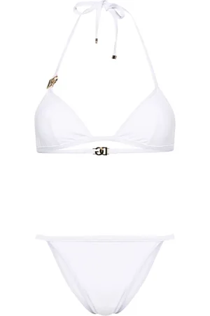 Dolce & Gabbana Triangel-Bikini mit Logo-Schild