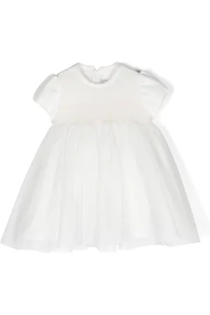 Amaya Gesmoktes Kleid mit Stickerei