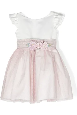 Amaya Ausgestelltes Kleid mit Blumenapplikation