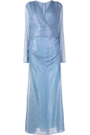 TALBOT RUNHOF Drapiertes Voile-Maxikleid