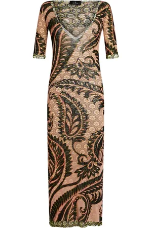 Etro Maxikleid mit Tüll-Overlay