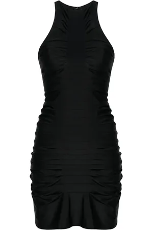 GAUGE81 Drapiertes Deni Minikleid