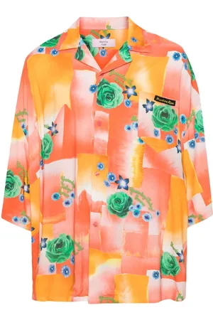 MARTINE ROSE Hemd mit Blumen-Print