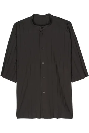 Issey Miyake Edge Hemd mit Bügelfalten