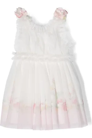 Lapin House Gerüschtes Kleid mit Blumenapplikation