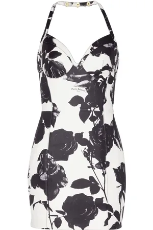 Balmain Minikleid mit Blumen-Print